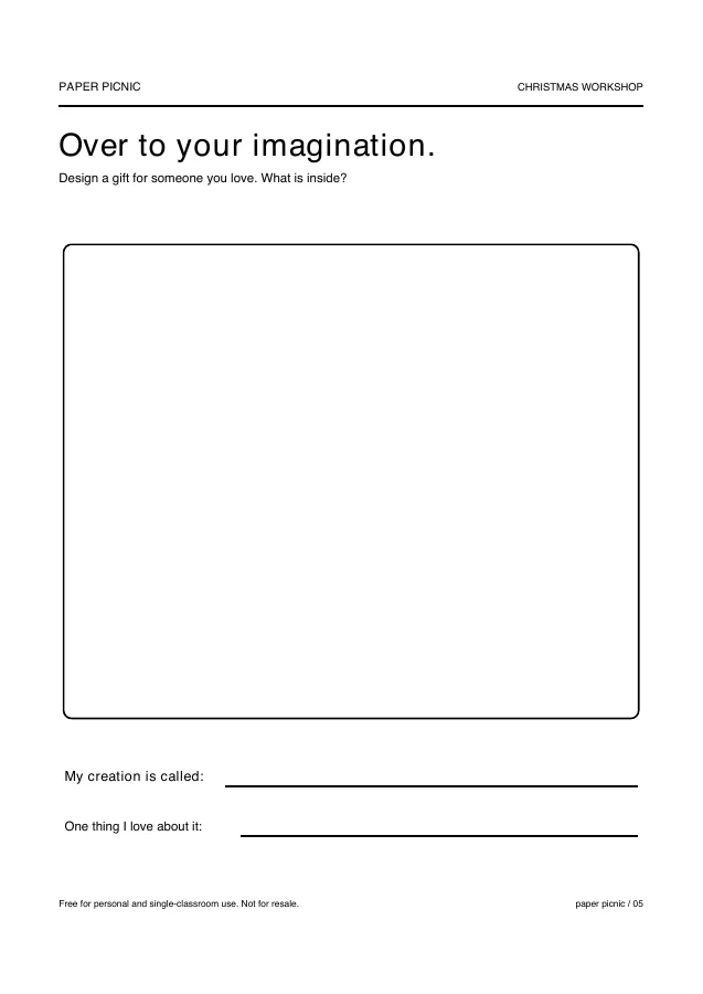 Christmas Workshop: Your imagination