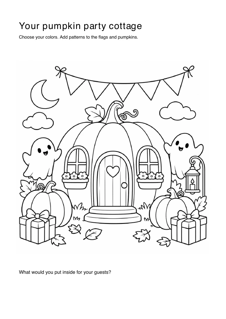 Pumpkin Playday coloring page