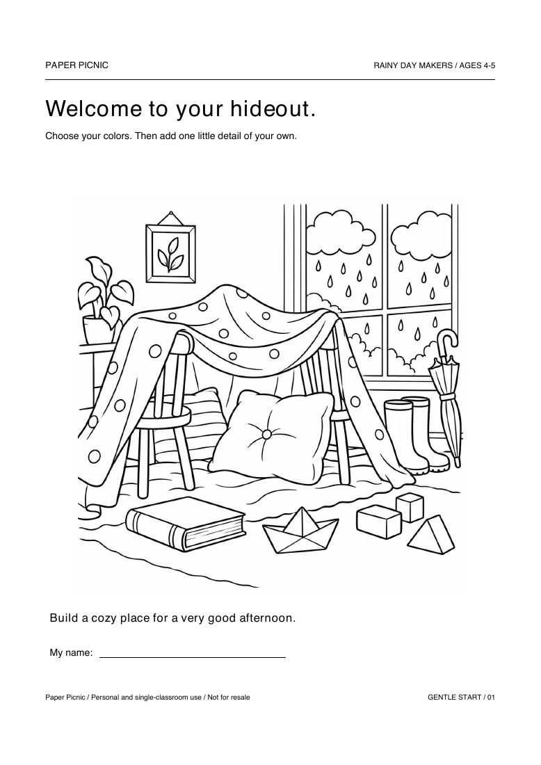 Rainy Day Makers activity preview
